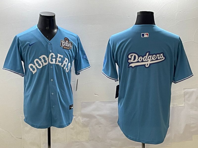 Men Los Angeles Dodgers Blank Light Blue Throwback Game 2025 Nike MLB Jersey style 12->los angeles dodgers->MLB Jersey